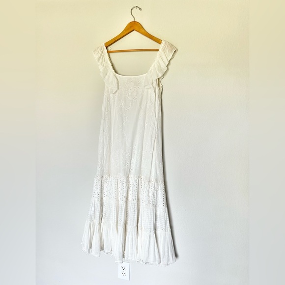 Anthropologie Payal Jain Fallon Eyelet Maxi Dress in White - Picture 9 of 13